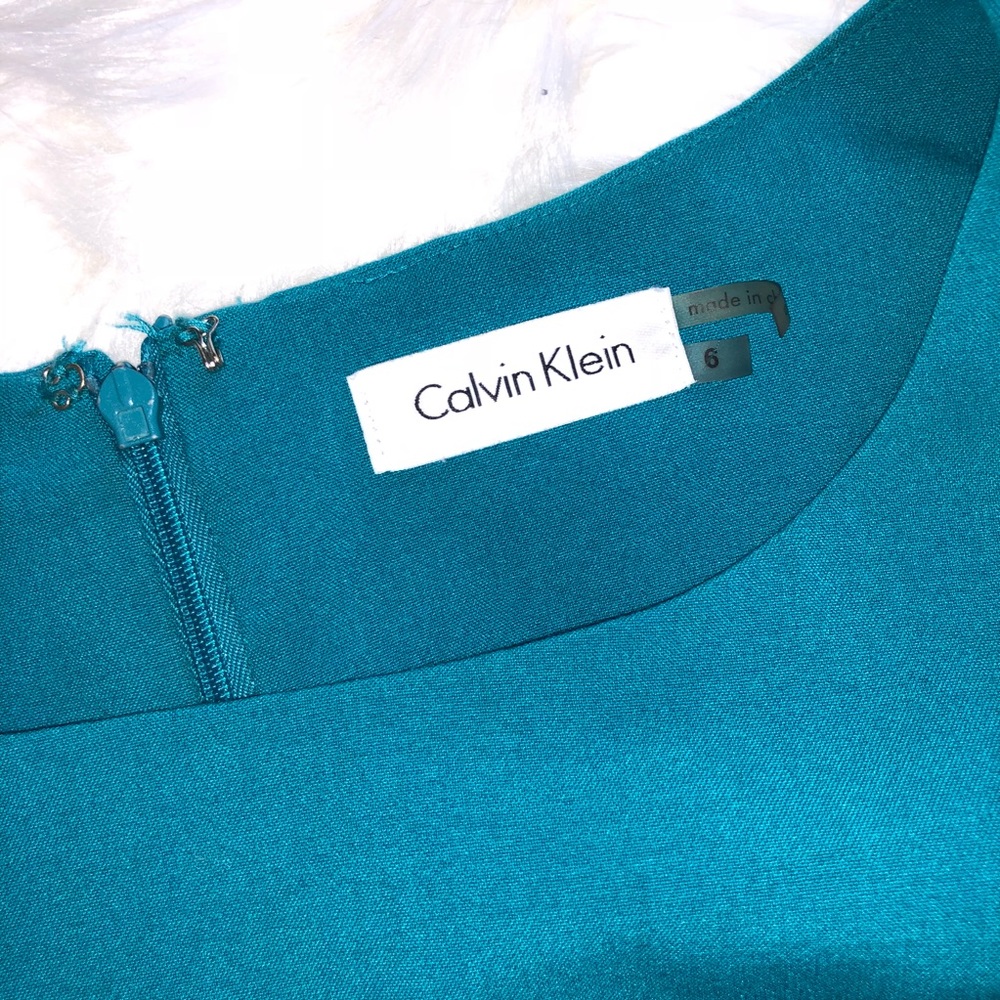 Calvin Klein Turquoise Pencil Dress - Picture 3 of 9
